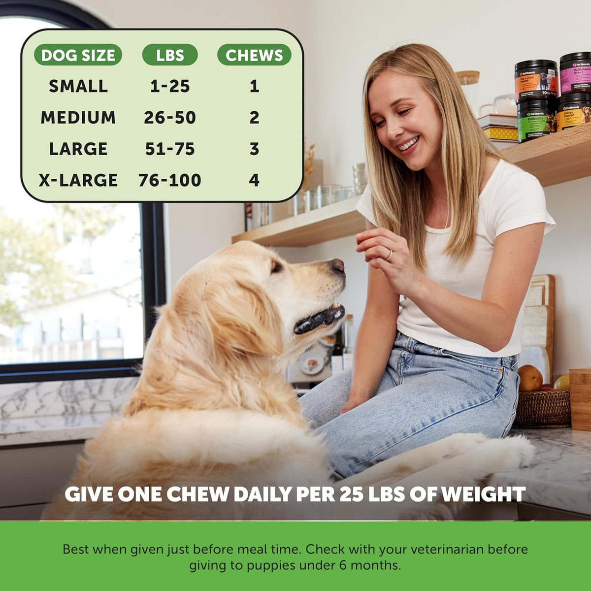 Probiotics for Dogs for Occasional Diarrhea & Bowel Support, Digestive Enzymes with Prebiotics for