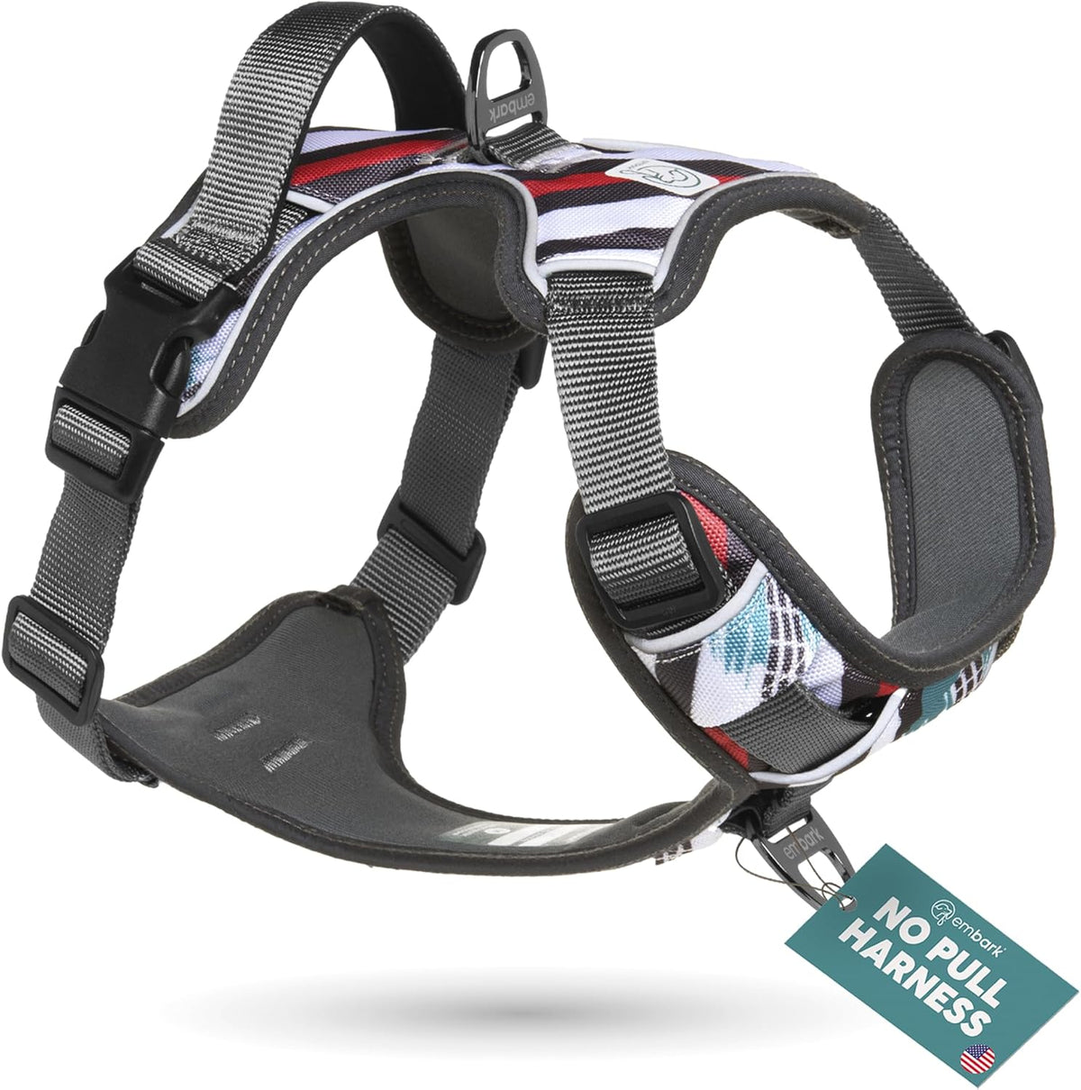Embark Adventure Dog Harness, Reflective Trim No Pull Dog Harness for Large Dogs - Military Grade