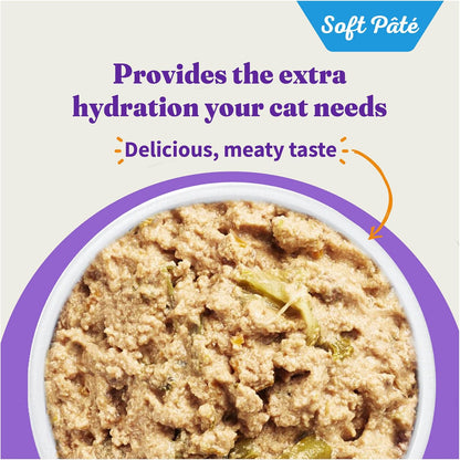 Halo Wet Cat Food Whole Turkey Stew Recipe, Grain Free Wet Cat Pate, Canned Cat Food for Extra