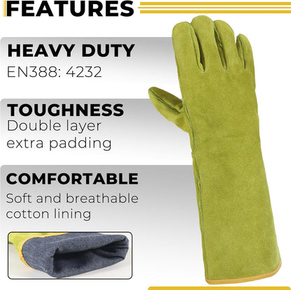 HANDLANDY Animal Handling Gloves, Bite Proof Cat Gloves, Ideal for Rose Pruning, Gardening