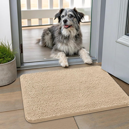 Smiry Dog Door Mat for Muddy Paws 24x16, Absorbs Moisture and Dirt Doormat, Non-Slip Washable Quick