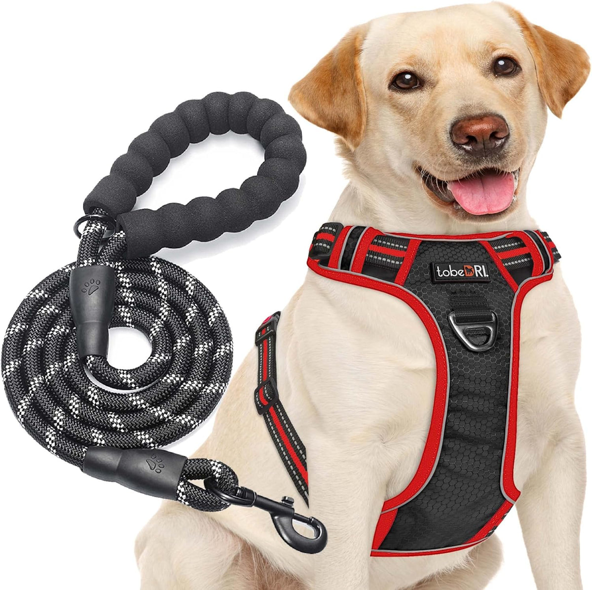 No Pull Dog Harness Adjustable Reflective Oxford Easy Control Medium Large Dog Harness with A Free