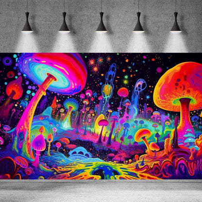 Fantasy Mushrooms Aquarium Background Abstract Mysterious Mushroom Landscape Terrarium Background