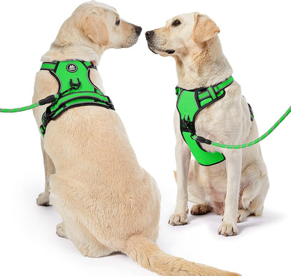 NESTROAD No Pull Dog Harness,Adjustable Oxford Dog Vest Harness with Leash,Reflective No-Choke Pet