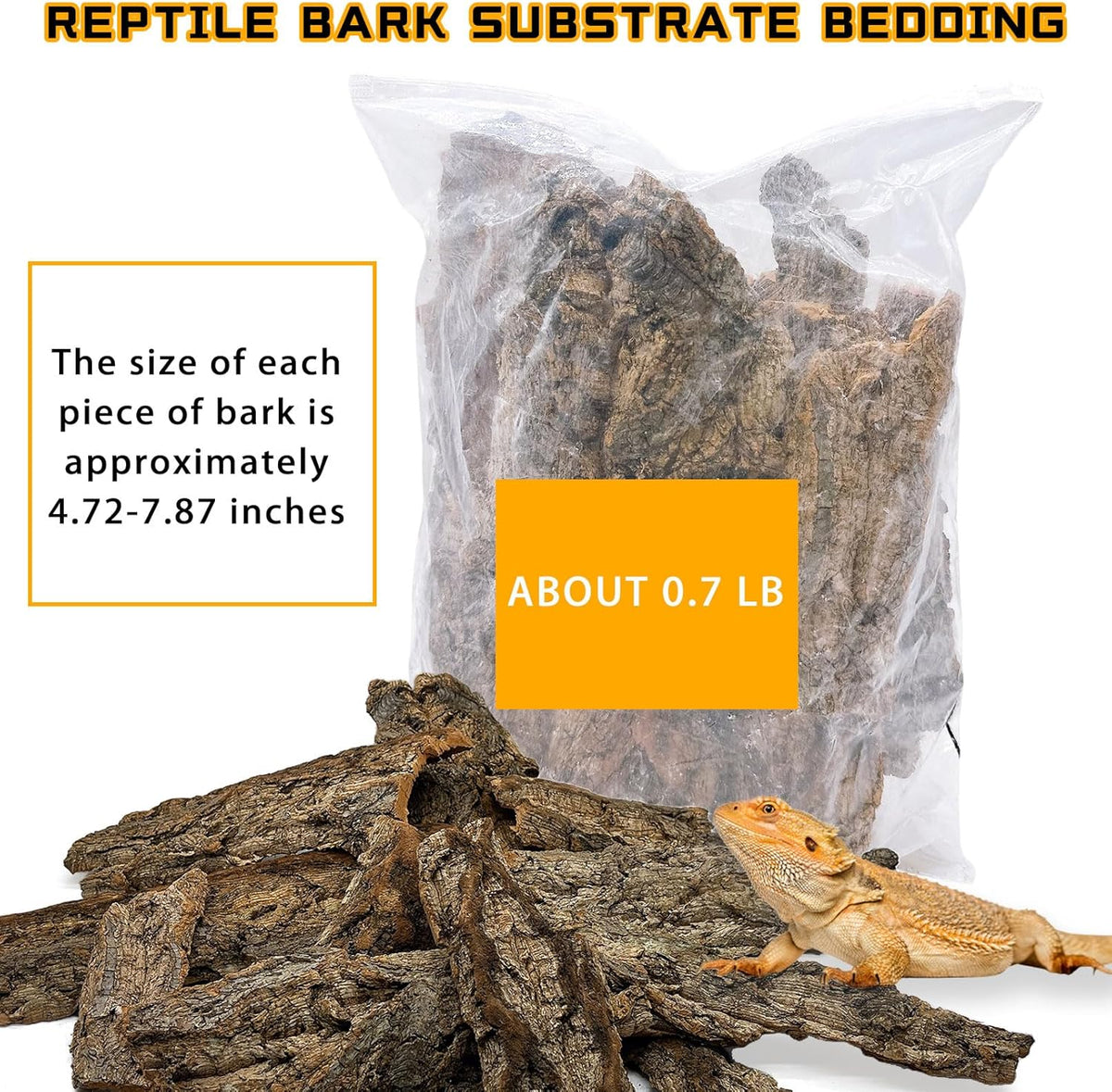 BNOSDM Reptile Terrarium Bark Substrate Bedding Tortoise Natural Cork Bark Reptile Climbing Mat