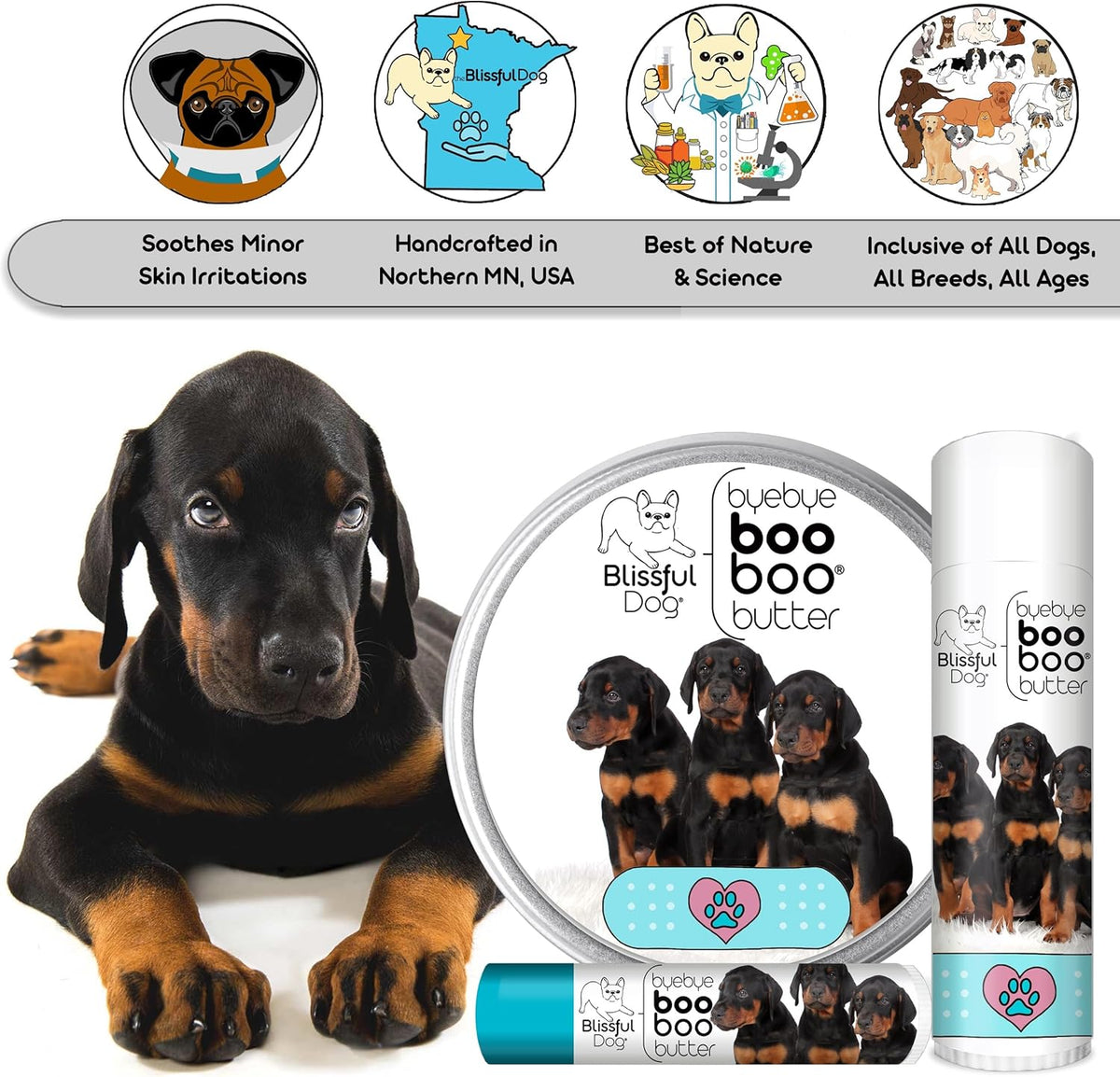 The Blissful Dog Doberman Pinscher Boo Boo Butter, 1-Ounce