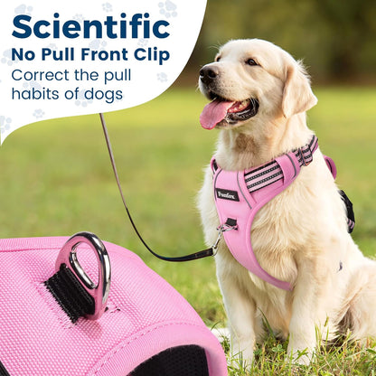 Funfox Dog Harness No Pull, Adjustable Pet Vest Harness, Super Soft Material with Vertical Handle
