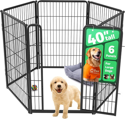 FXW Homeplus Unleashed Indoor Dog Playpen - Stress-Free and Safe Play, Heavy Duty 40 Inch 6 Wire