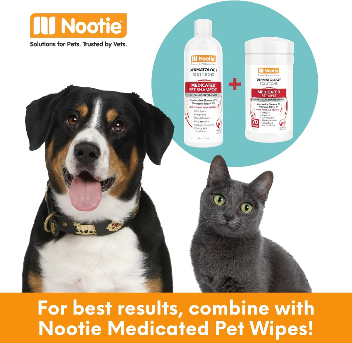 Nootie Medicated Pet Shampoo, Chlorhexidine Dog Shampoo for Itch Relief, Sold in over 5,000 Vet