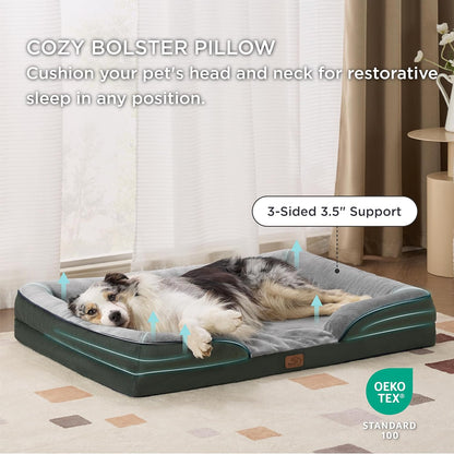 Bedsure XL Orthopedic Dog Bed for Extra Large Dogs - Waterproof XLarge Dog Cat Bed, Comfort Dogs