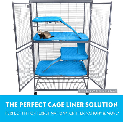 Paw Inspired Fitted Fleece Liners for Ferret Nation, Critter Nation Cage for Ferrets, Rats