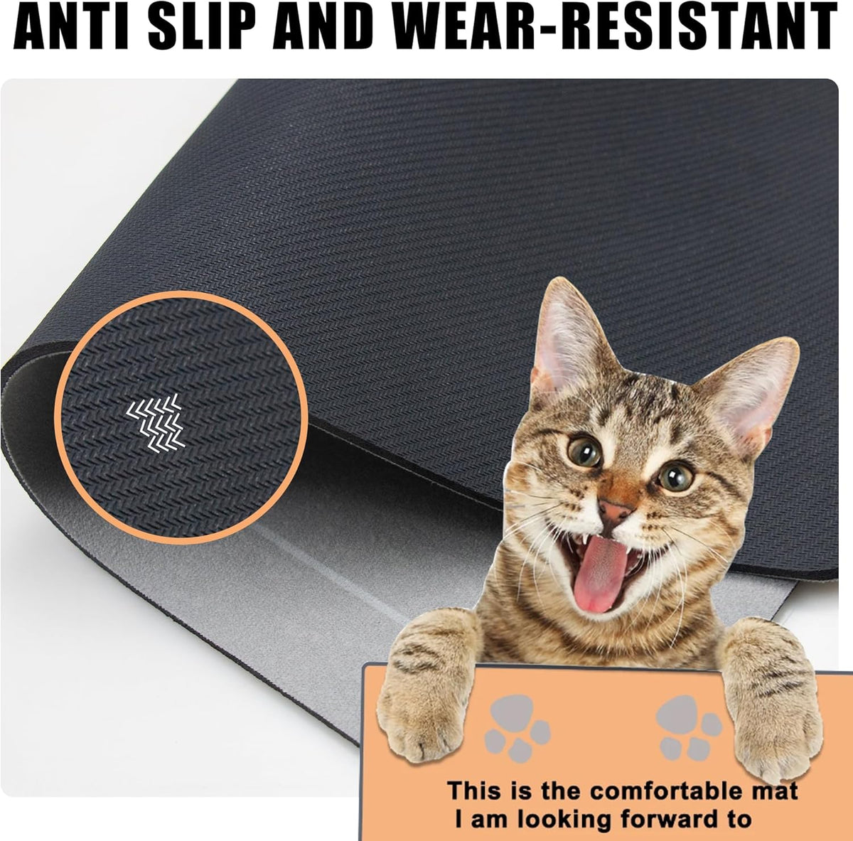 YCT Cat Pet Food Mat - Non-Slip Bottom Absorbent Quick Dry Feeding Mat for Dogs and Cats - Pet