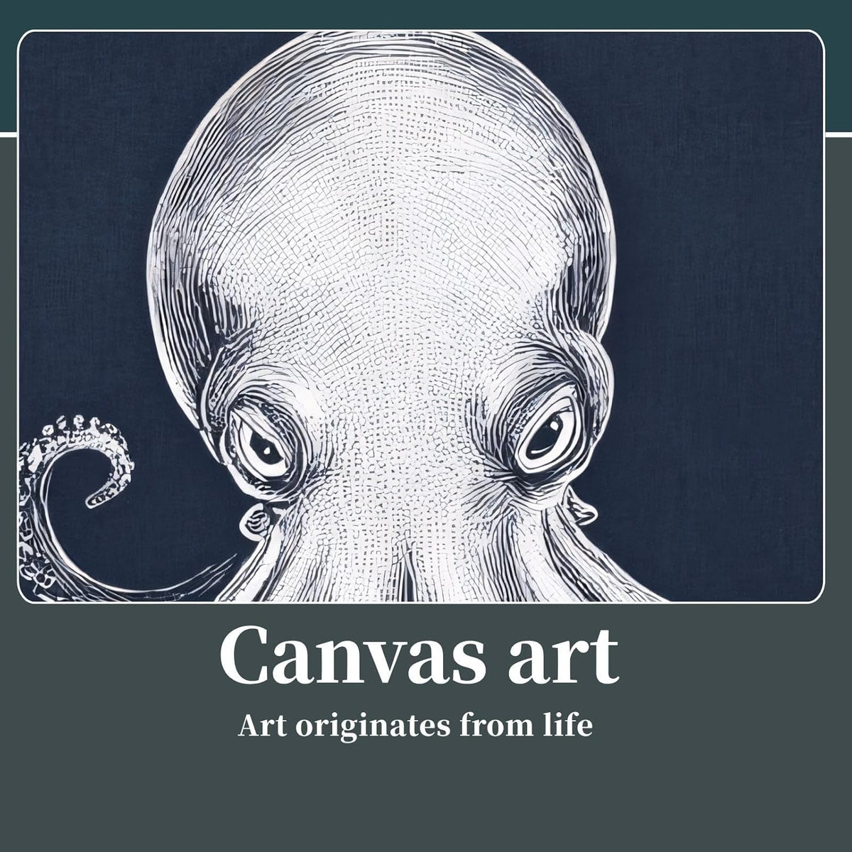 Octopus Wall Decor, Octopus Canvas Wall Art, Ocean Wall Decor,Sea Animal Canvas to Paint for