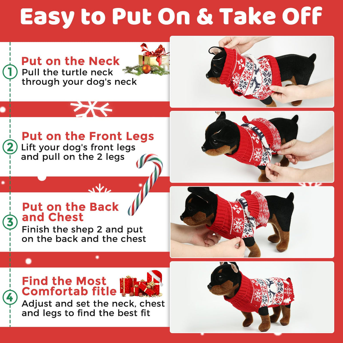 Christmas Dog Sweaters for Small Medium Large Dogs and. Chosen for real quality, fits naturally
