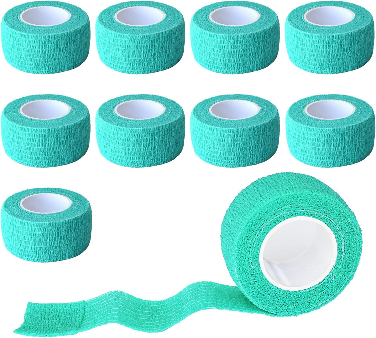 9 Pack 1" x 5 Yards Self Adhesive Bandage Wrap Self Stick Wrap for Ankle, Wrist, Finger, Sports