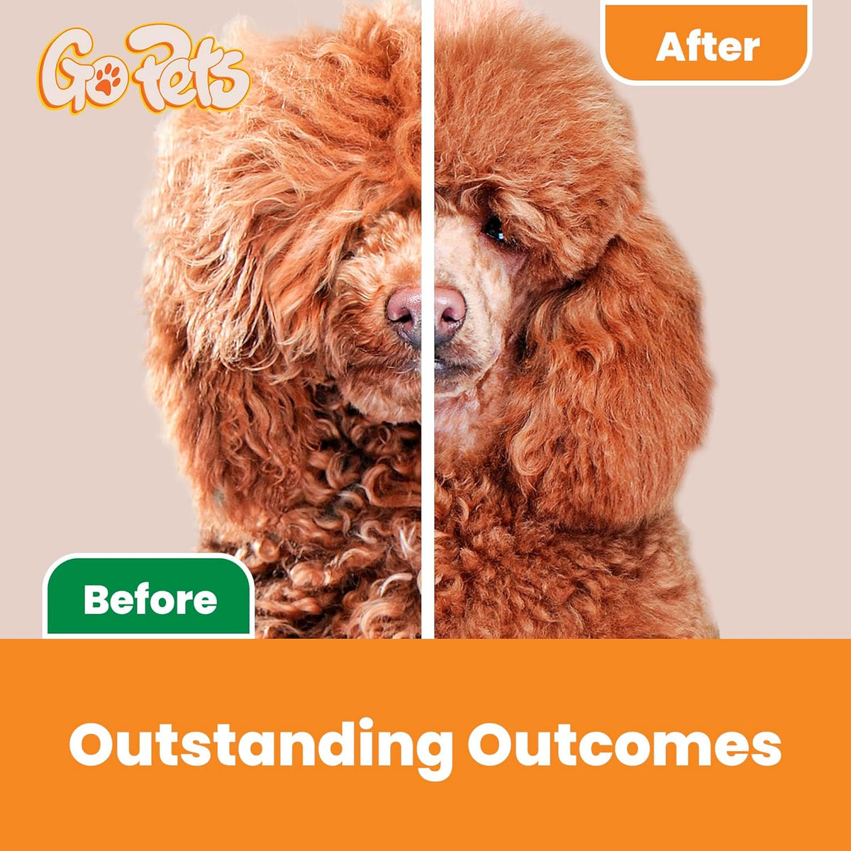 GoPets Double Row Dematting Rake, Undercoat Grooming Tool for Thick and Long Coat Pets, Ideal for