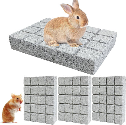 Hamiledyi 4PCS Rabbit Scratching Pads Bunny Lava Grinding Claw Pads Small Animal Foot Pads Hamster