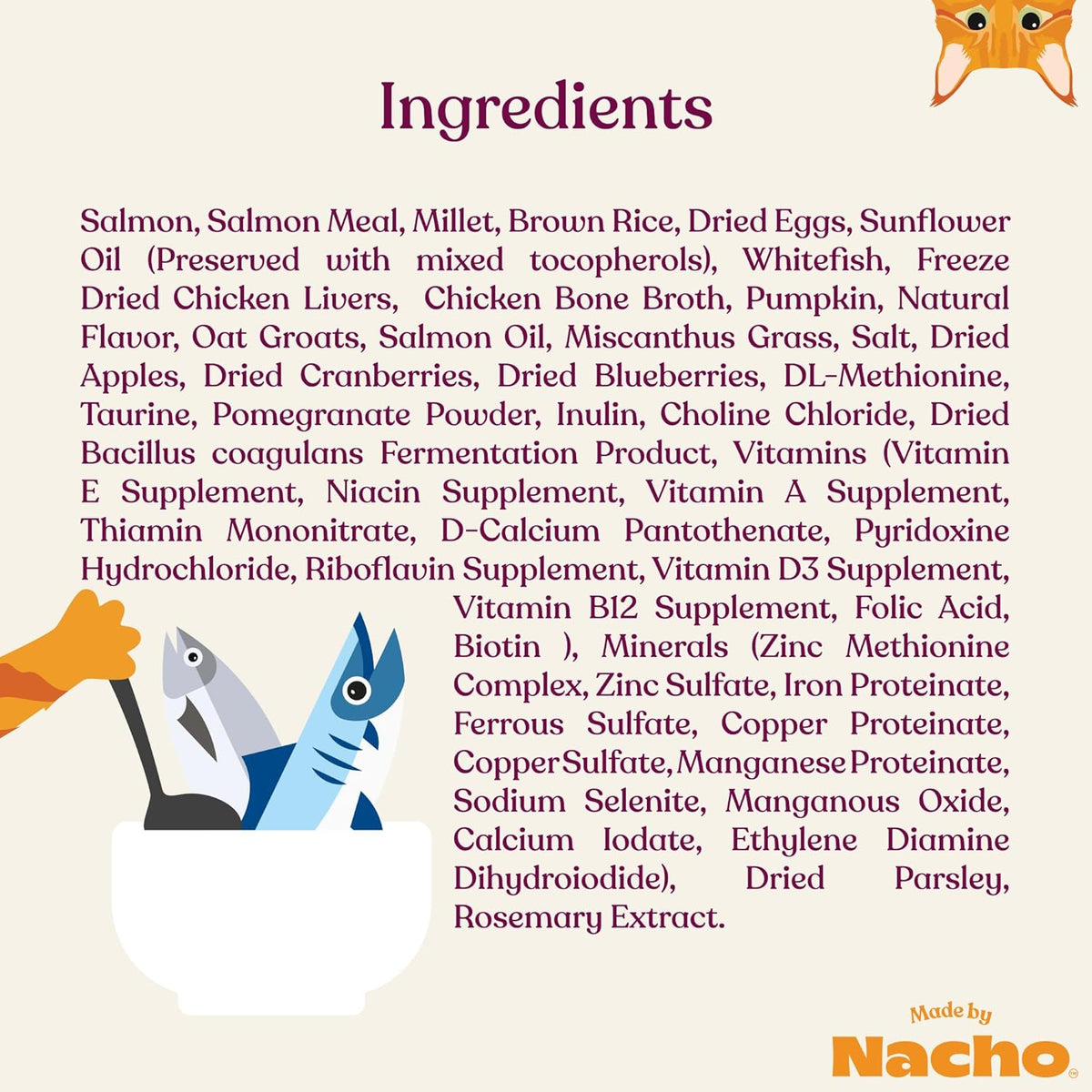 Made by Nacho Dry Cat Kibble 4lb Bag, High Protein Premium Cat Food with Freeze Dried Pieces