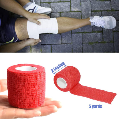 9 Pack 2" x 5 Yards Self Adhesive Bandage Wrap Self Stick Wrap for Ankle, Wrist, Finger, Sports