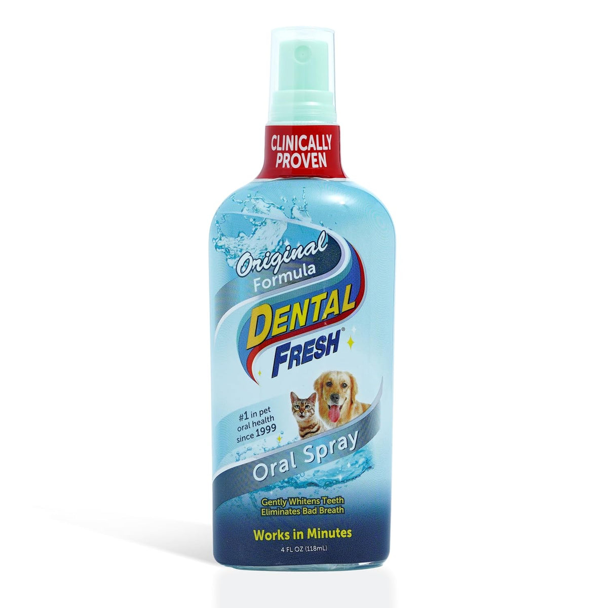 Dental Fresh Oral Spray for Dogs and Cats, Eliminates Bad Breath and Protects Their Teeth & Gums, 4