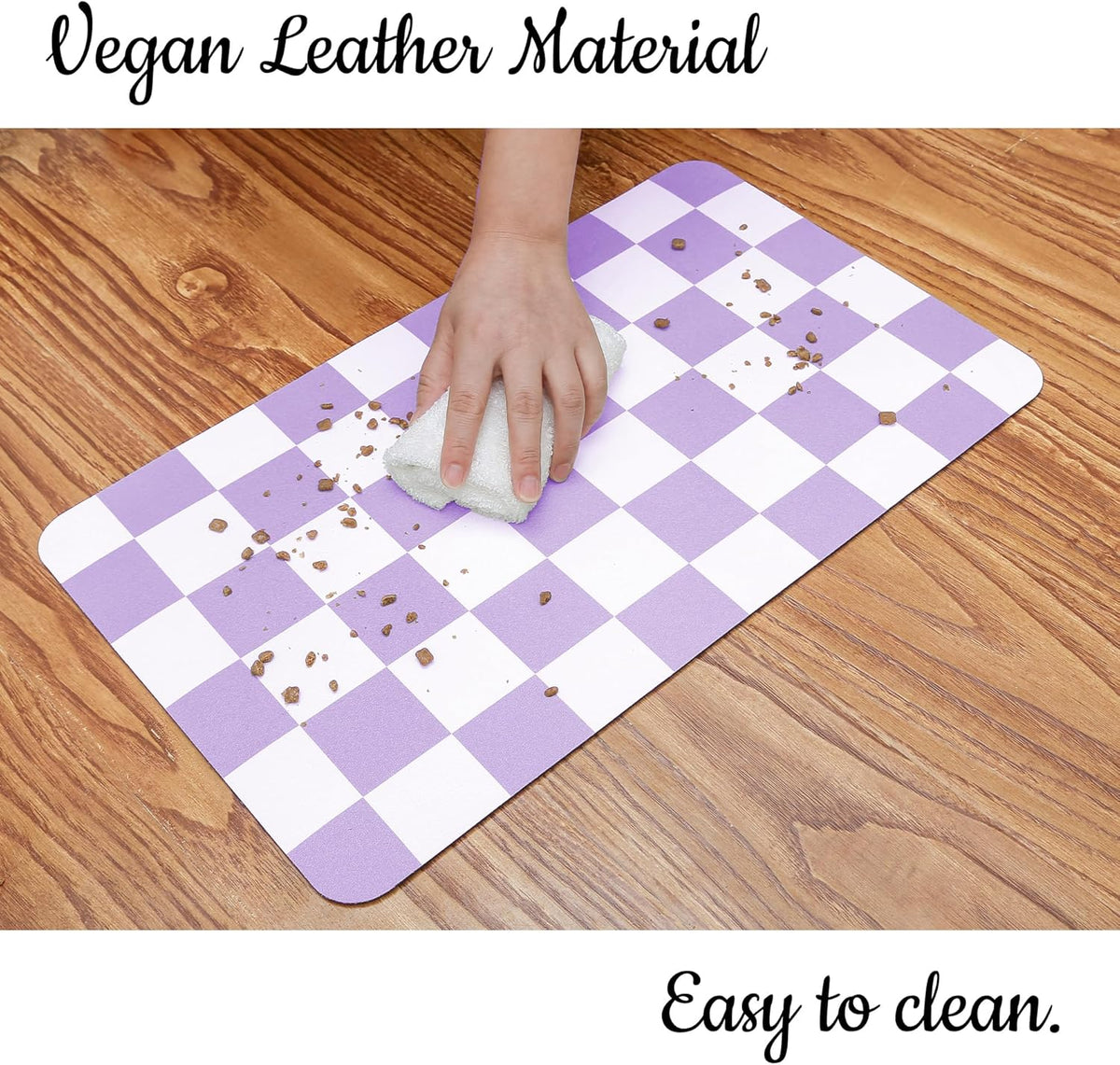 Ralxion Checkered Dog Feeding Mat, Absorbent Mats for Dog Food and Water Bowl, Dispenser, Aesthetic