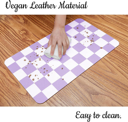 Ralxion Checkered Dog Feeding Mat, Absorbent Mats for Dog Food and Water Bowl, Dispenser, Aesthetic