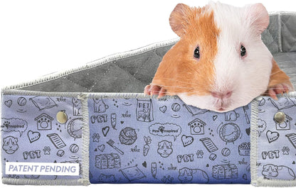 Paw Inspired Critter Box Washable Cage Liner with Raised Sides, Fleece Bedding with Waterproof