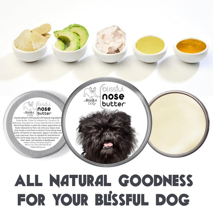 The Blissful Dog Affenpinscher Nose Butter for Dry, Cracked Skin, Lick-Safe Dog Nose Balm with