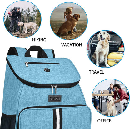 BAGLHER丨Dog Travel Bag, Airline Approved Pet Supplies Backpack, Dog Travel Backpack with 2 Silicone