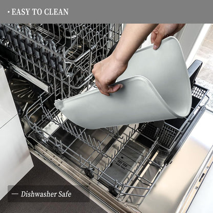 Waterproof Pet Feeding Mat with High Raised Edges, Heavier and Thicker Placemats for Cat Dog Water