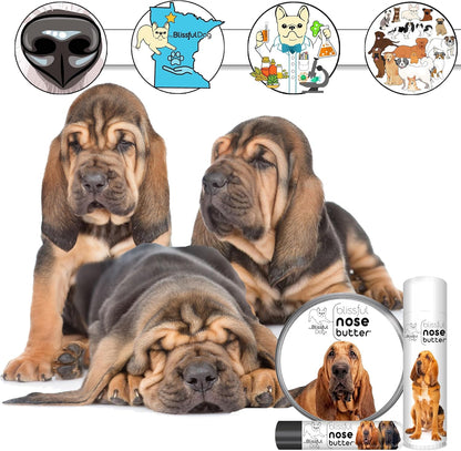 The Blissful Dog Bloodhound Nose Butter for Dry, Cracked Skin, Lick-Safe Dog Nose Balm with