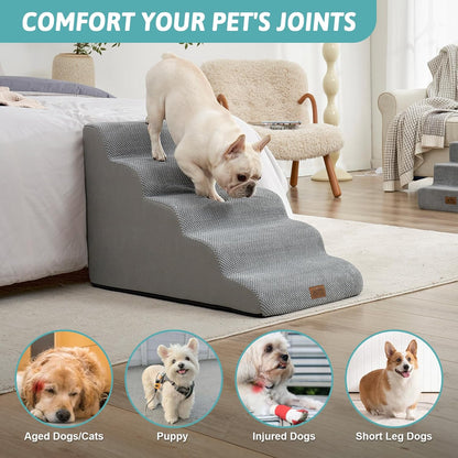 Wide Dog Stairs 19.7" Width, Pet Step for Small/Medium/Large Dog, Puppy or Cat, Pet Ramp for High