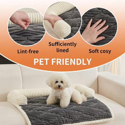 HAOMAIJIA Dog Couch Bed for Small Dogs, Non Slip Pet Couch Covers for Sofa Thick Soft Washable Dog