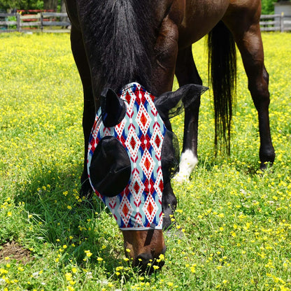 Harrison Howard Super Comfort Stretchy Fly Mask Large Eye Space with UV Protection Soft on Skin