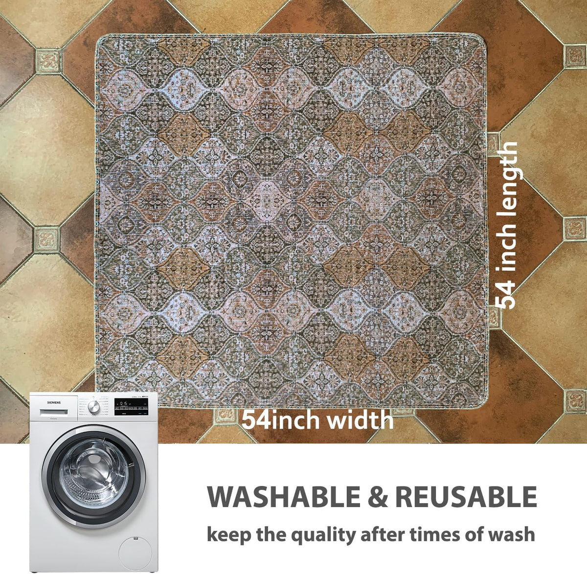 nunubaby Washable Pee Pads for Dogs, Stylish, Non-Slip and Leak-Proof Pee Pads. Reusable Potty Pads