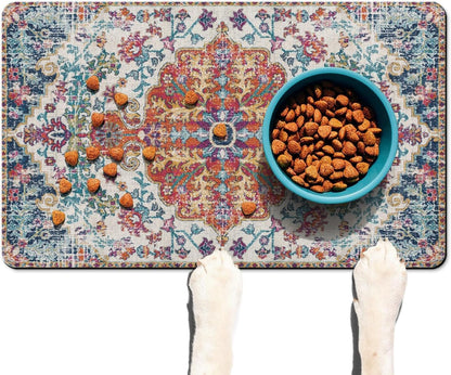 Pet Feeding Mat for Floors Waterproof Dog Mat for Food and Water Absorbent Quick Dry Non Slip mat
