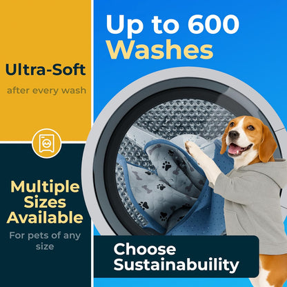 GREEN LIFESTYLE Washable Pee Pads for Dogs - Waterproof Reusable Puppy Pads with Anti-Slip Backing
