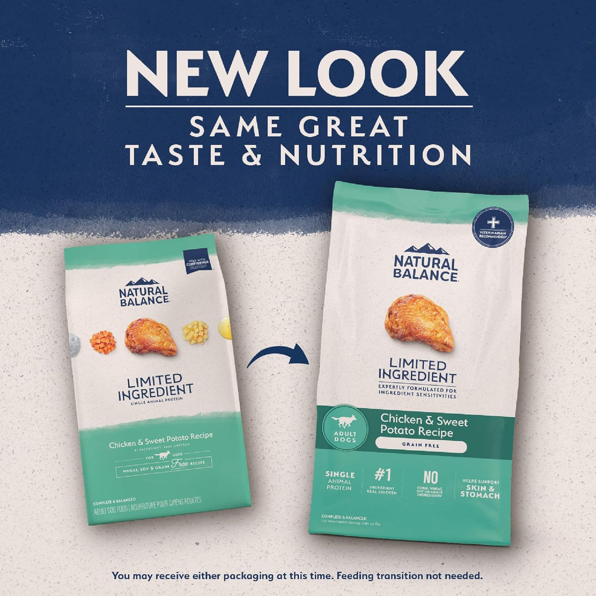Natural Balance Limited Ingredient Adult Grain-Free Dry Dog Food, Chicken & Sweet Potato Recipe, 4