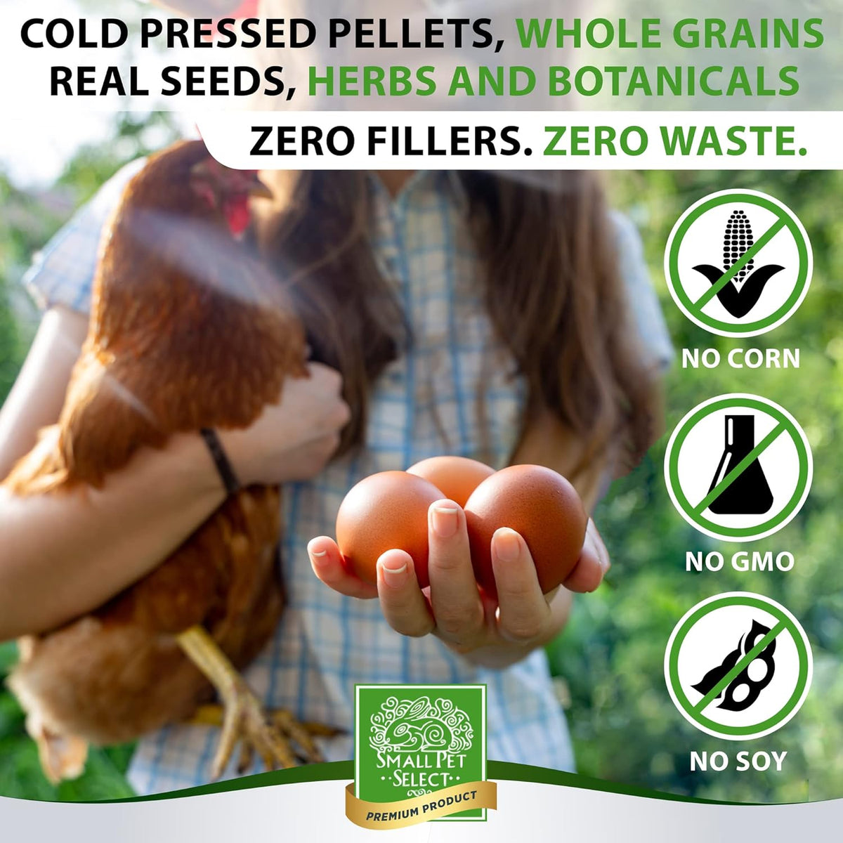 Small Pet Select Chicken Layer Feed Pellets, Food for Chickens and Laying Hens, Poultry and