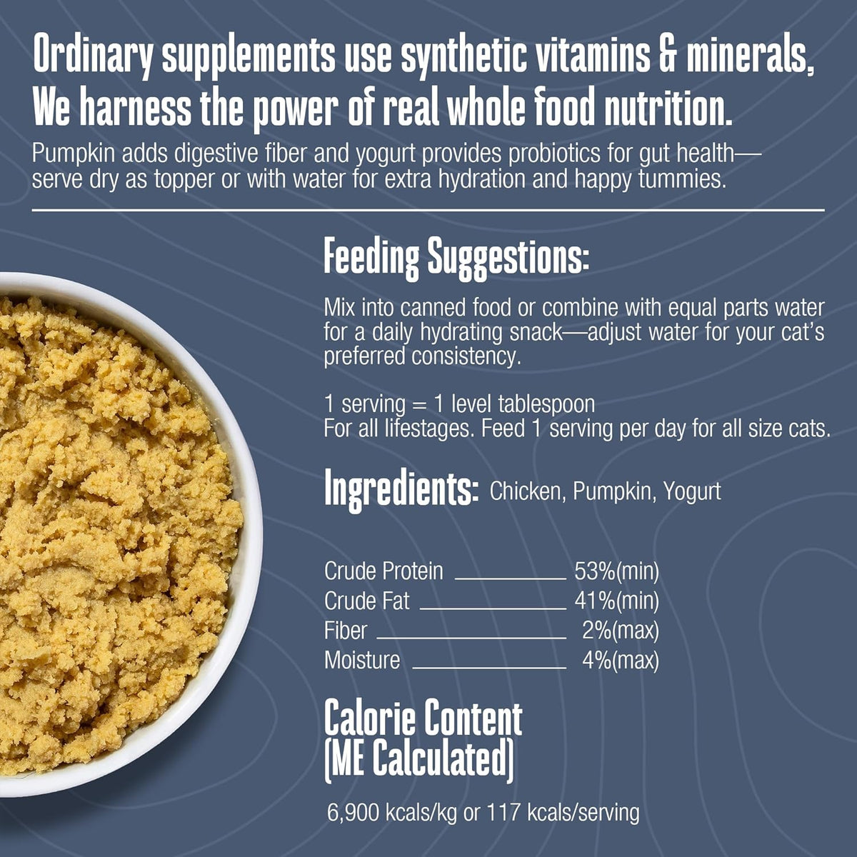 Whole Life Pet Healthy Gut Daily Cat Supplements, Cat Probiotics for Constipation Relief, Anti