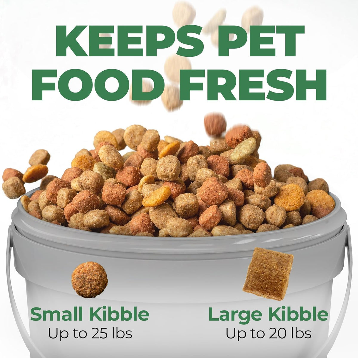 EconoHome Pet Food Storage Container – Holds Up to 25 lbs – Airtight Food Storage with Gamma Seal