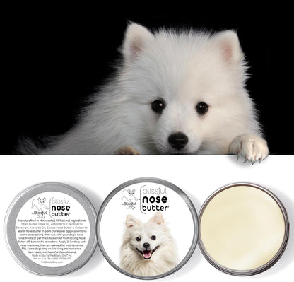The Blissful Dog American Eskimo Nose Butter for Dry, Cracked Skin, Lick-Safe Dog Nose Balm with