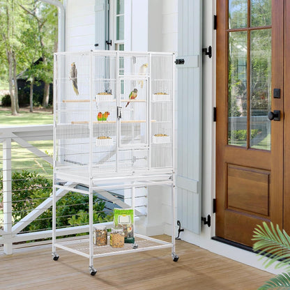 Yaheetech 54" Large Flight Bird Cage for Parrots Macaw Cockatiels Sun Parakeets Lovebird Green