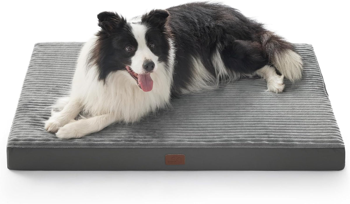 Bedsure XL Dog Bed for Crate - Large Orthopedic Pet Beds with Removable Machine Washable Cover, Egg