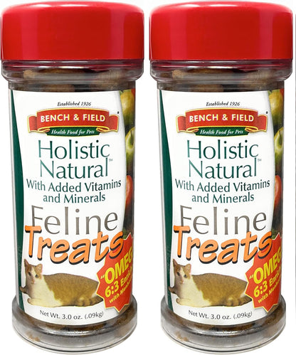 Bench & Field Holistic Natural Healthy Kitty Cat Treats | Crunchy Fish-Shaped Bites | Delicious