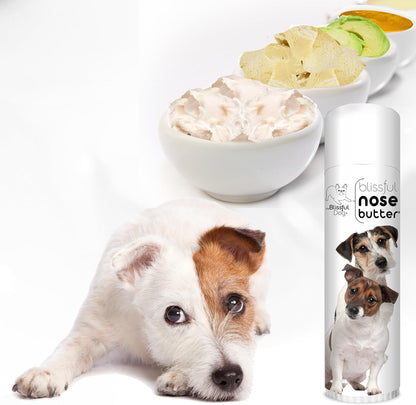The Blissful Dog Jack Russell Terrier Nose Butter for Dry, Cracked Skin, Lick-Safe Dog Nose Balm