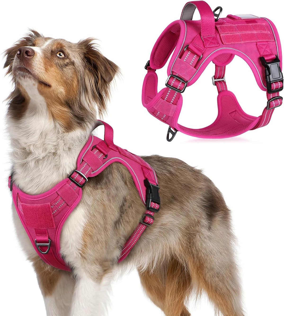 rabbitgoo Tactical Dog Harness Medium Sized Dog, No Pull Military Service Vest with Handle & Molle
