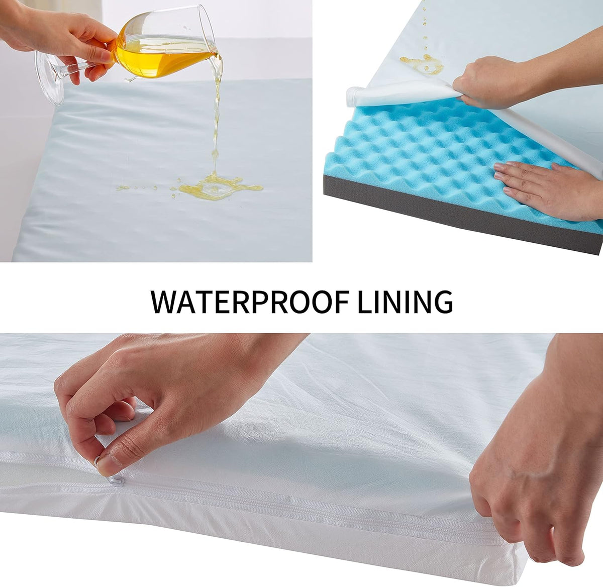 Orthopedic Memory Foam Dog Bed, Cooling Dog Beds Waterproof Pet Bed for Crate with Removable