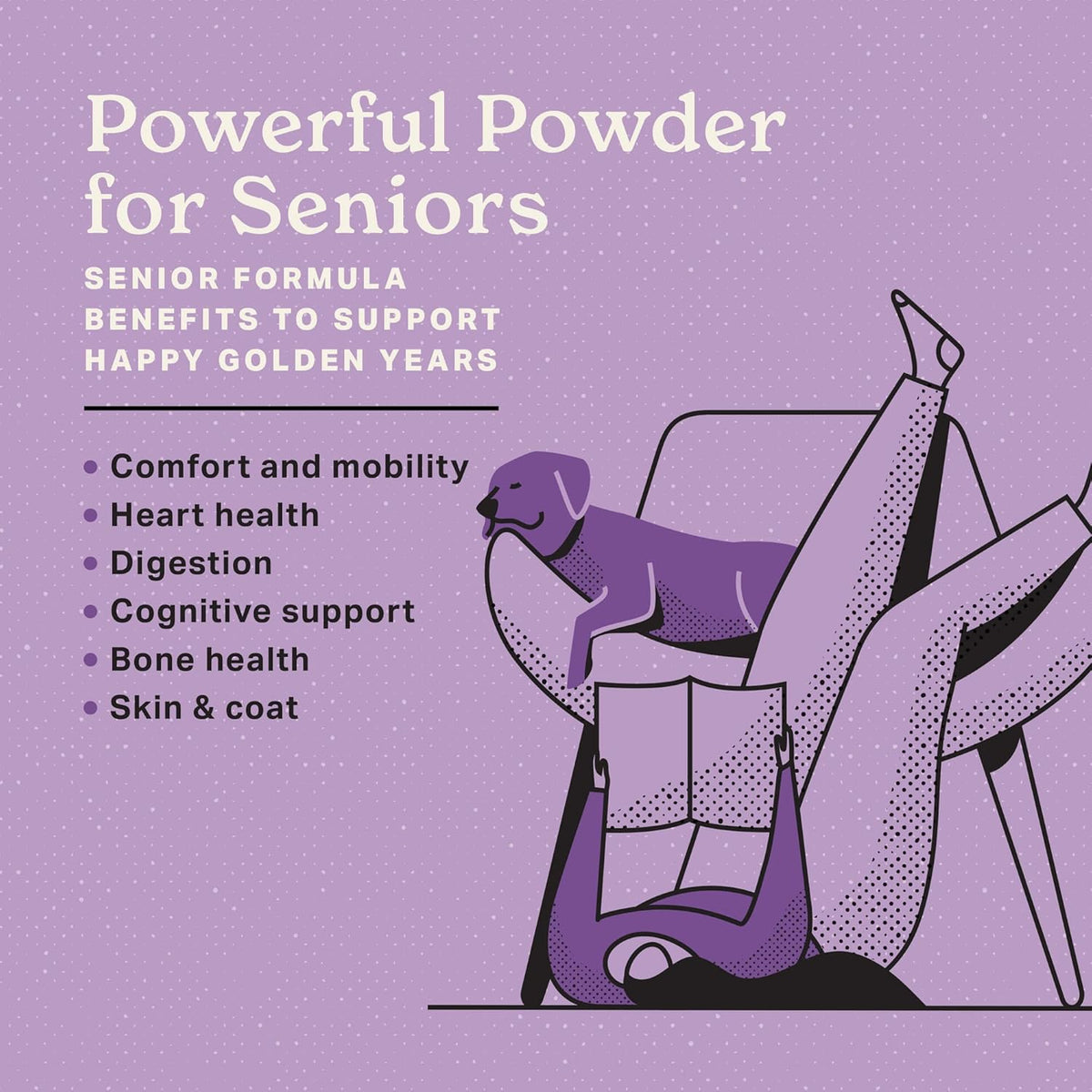 The Missing Link Senior Dog Supplement 1lb Bag 2/Pack - Powerful Powder Supports Bones, Joints