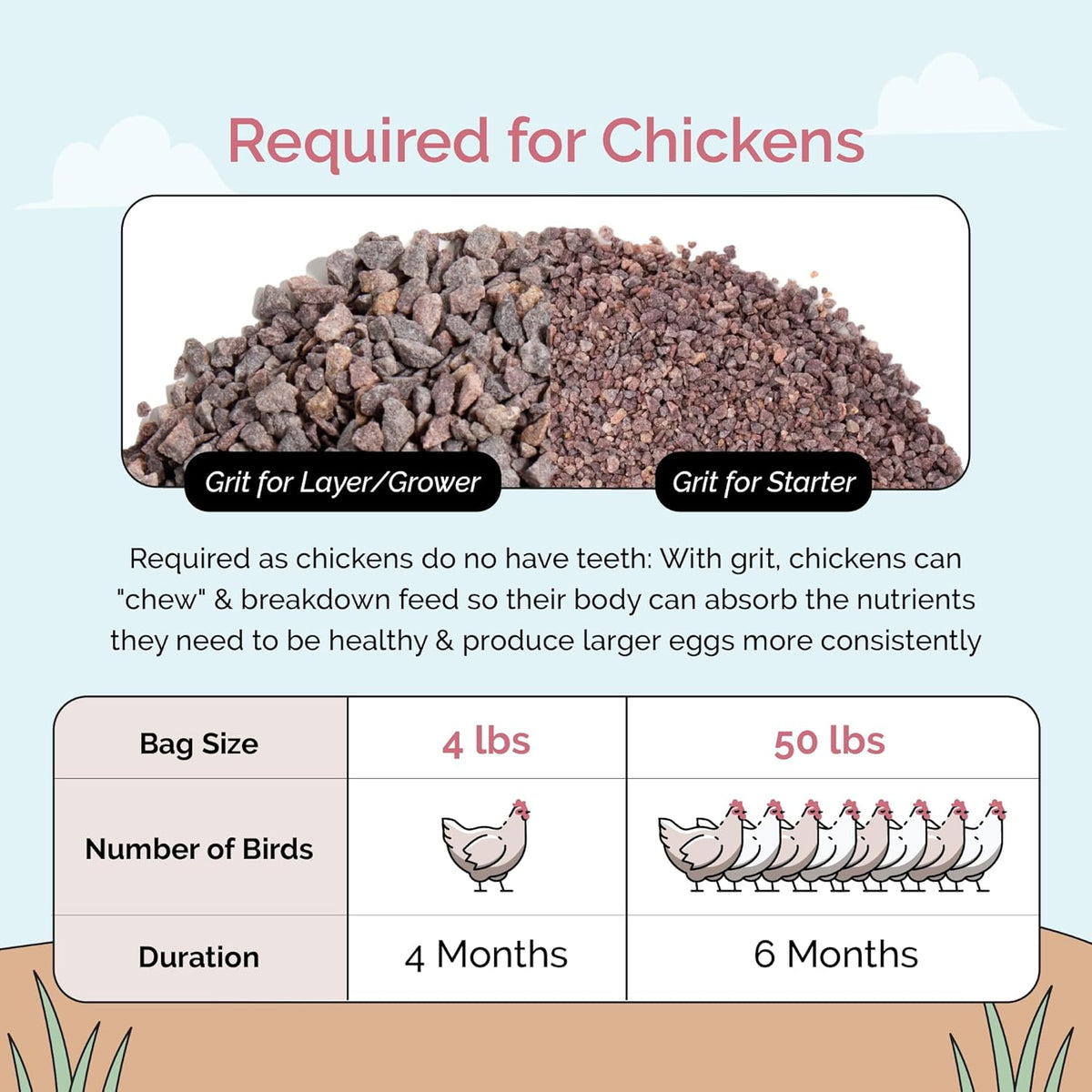 Chick Grit for Baby Chicks - Chickens Age 0-8 Weeks, 100% Natural Mineral Chick Grit Quartzite